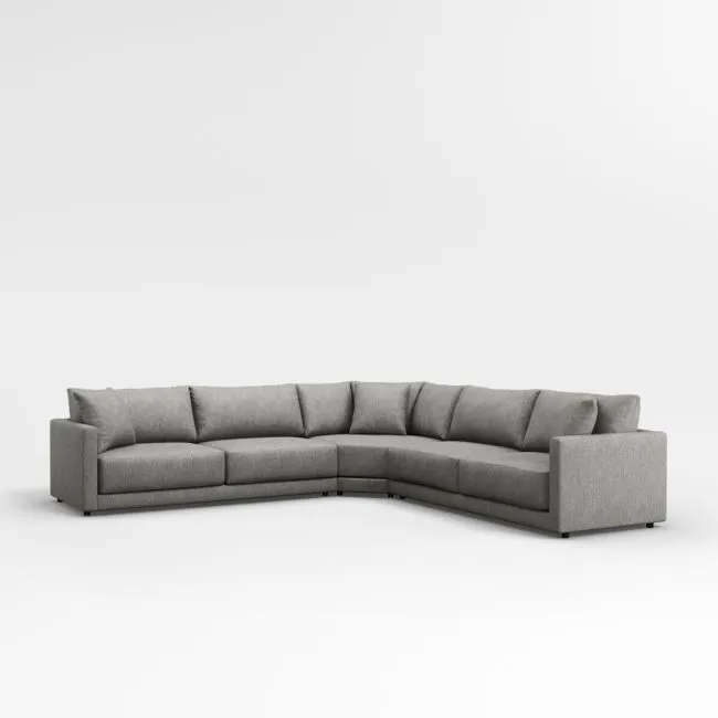 Gather Deep 3-Piece L-Shaped Wedge Sectional Sofa