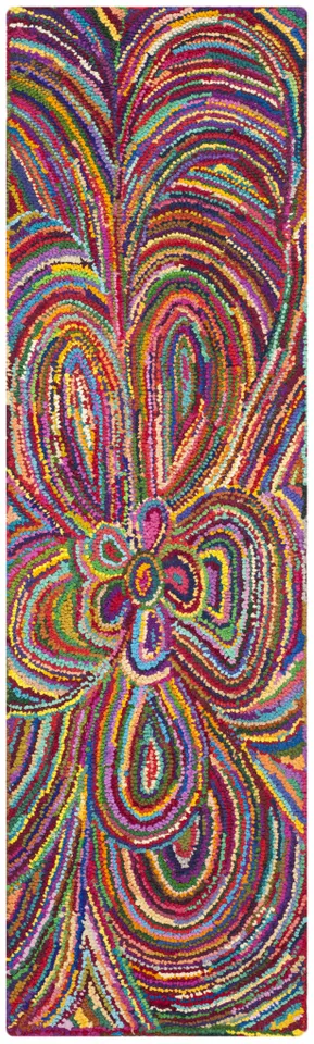 Arlo Home Hand Tufted Area Rug, NAN445A, Multi,  2' 3" X 8'