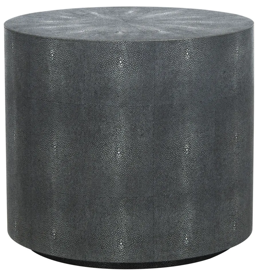 Diesel Faux Shagreen End Table - Black - Safavieh