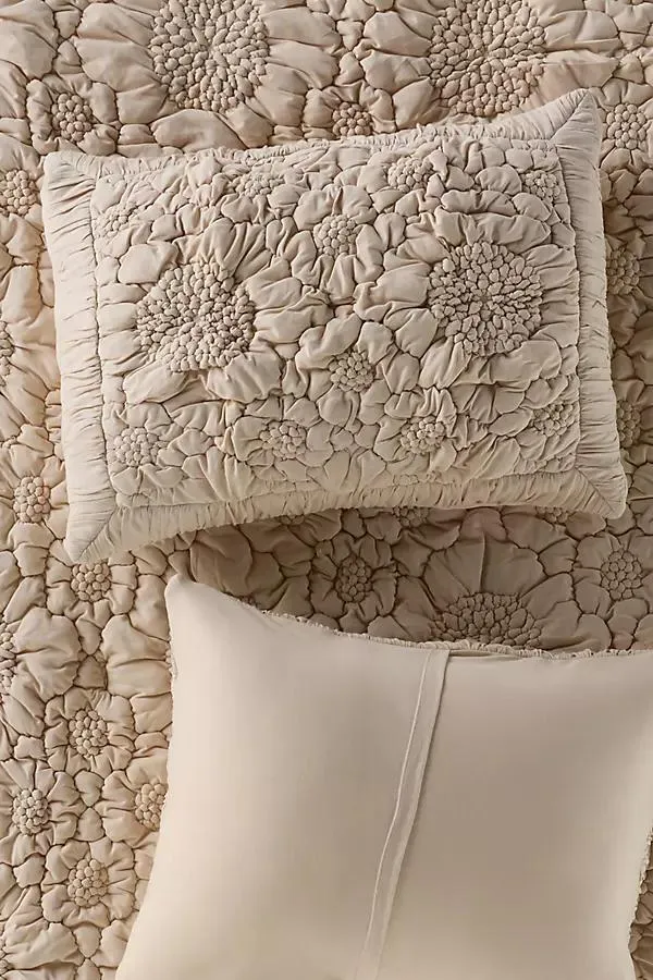 Dahlia Cotton Jersey Floral Shams, Set of 2