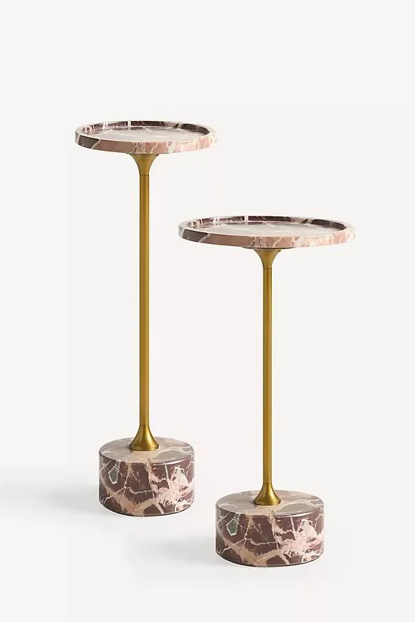Swirling Marble End Table