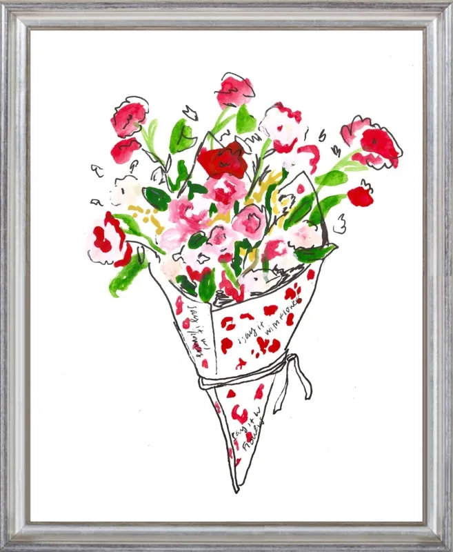 Bodega Flowers in Pink and Red by Larsen McDowell for Artfully Walls