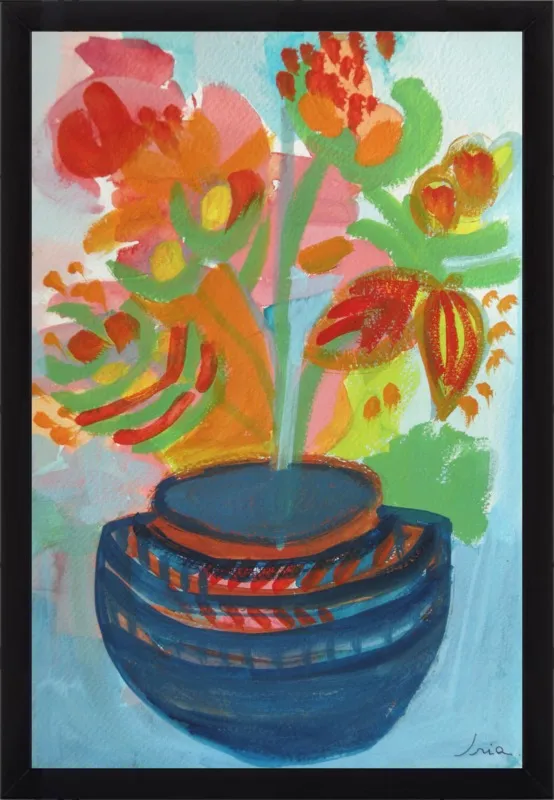 Red Flowers by Iria Fernandez Alvarez for Artfully Walls