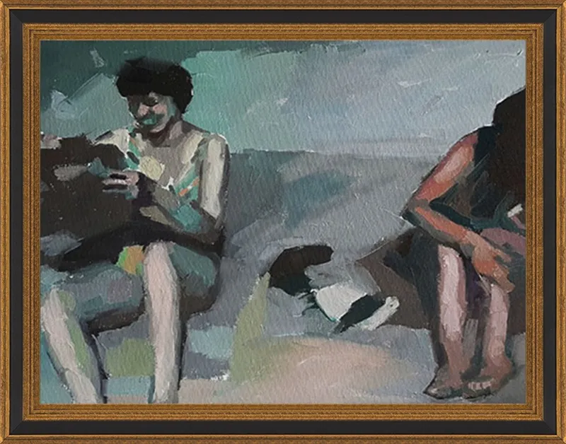 Girls at the beach by Mary Sinner for Artfully Walls