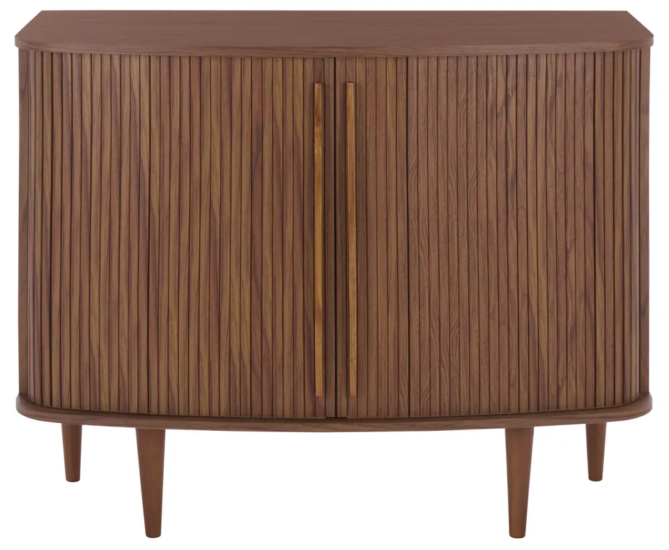Sabby Tambour Door Compact Sideboard - Walnut