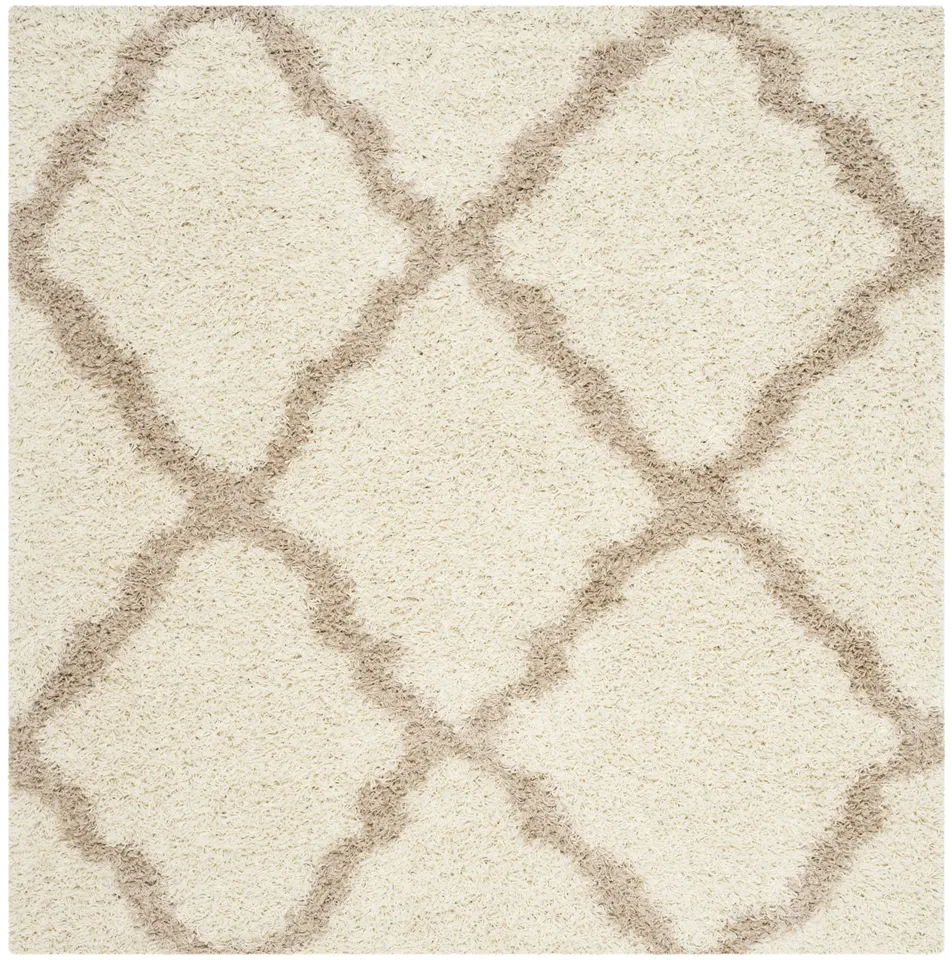Arlo Home Woven Area Rug, SGD257B, Ivory/Beige,  6' X 6' Square