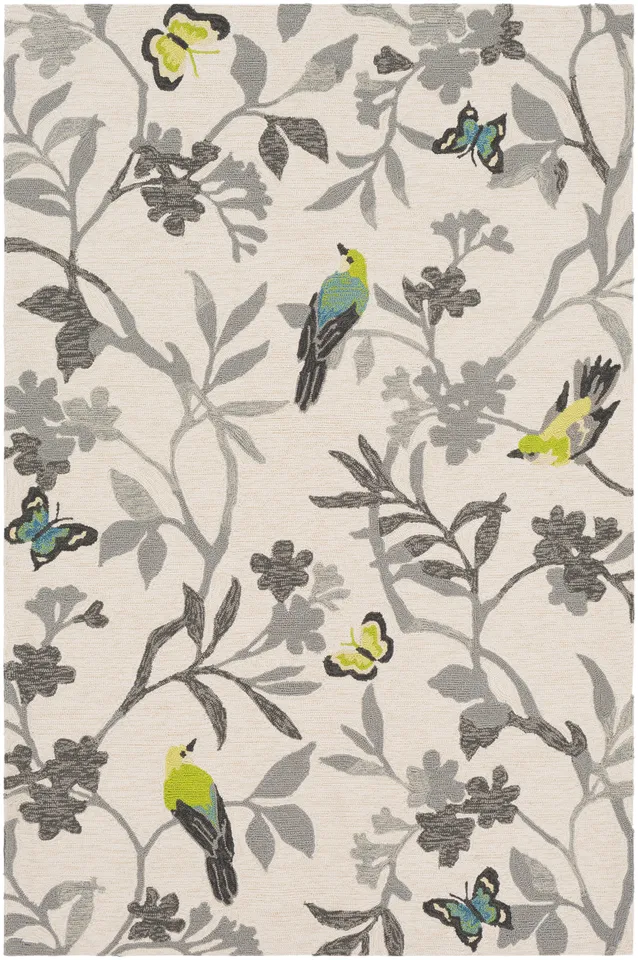 Rain Gray Outdoor 3' x 5' Handmade Rug
