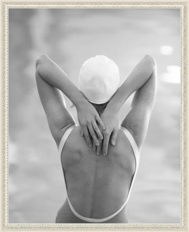 The Swimmer with a white  cap by Lucy Snowe for Artfully Walls