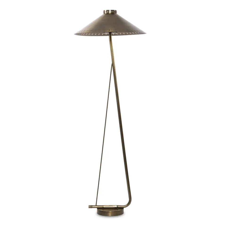 Egon Floor Lamp-Antique Brass Iron