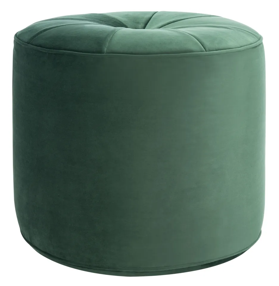Hawkem Cylinder Ottoman - Emerald