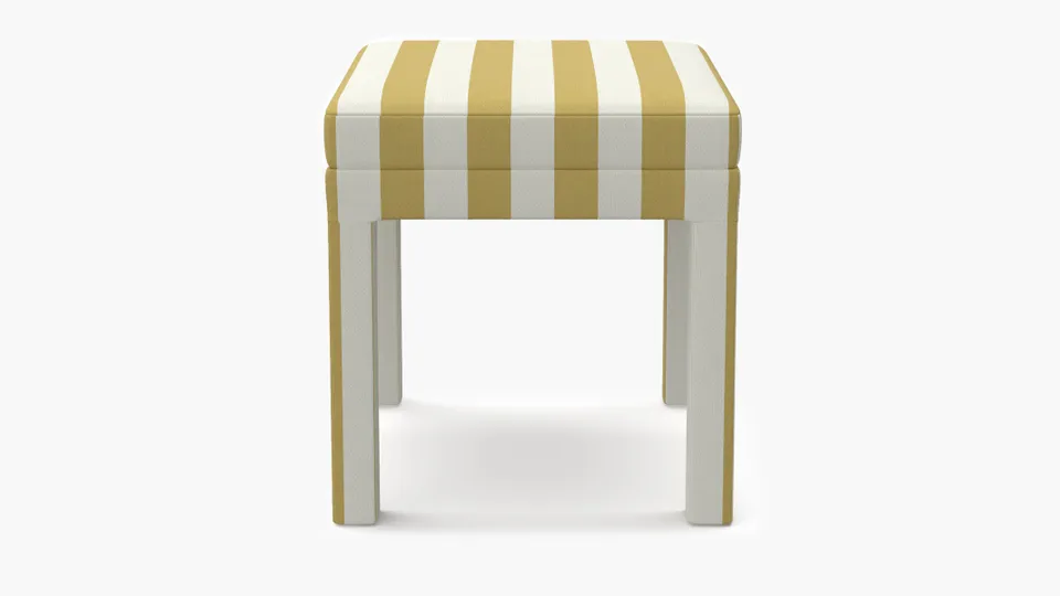 Parsons Ottoman, Citrine Cabana Stripe