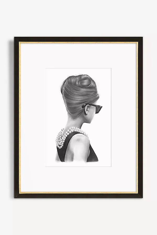 Reverse Portrait, Audrey Hepburn Wall Art