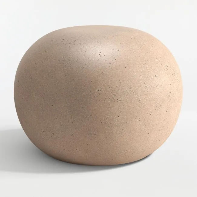 Nogu Sand Concrete 22" Round Outdoor Side Table