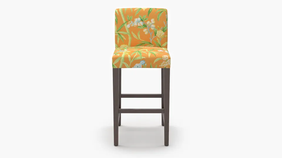 Signature Dining Bar Stool, Mandarin Lanai, Espresso Square Tapered Leg