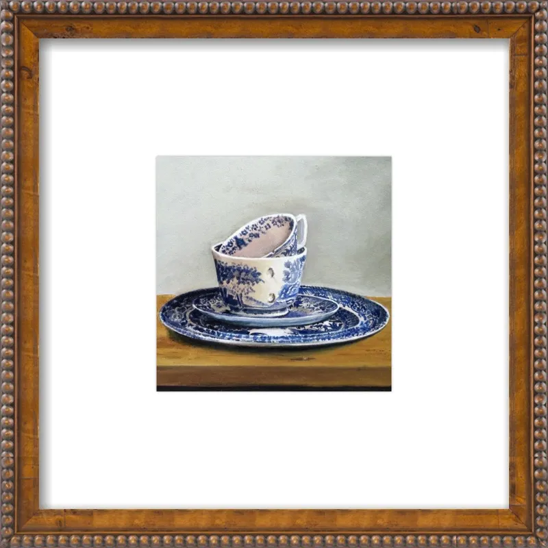 Blue cups and plates by Philine van der Vegte for Artfully Walls