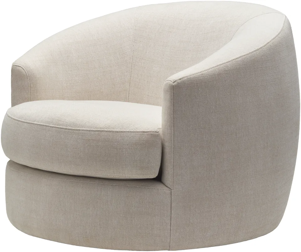 Lindley Hemp 30"H x 38"W x 37"D Swivel Chair