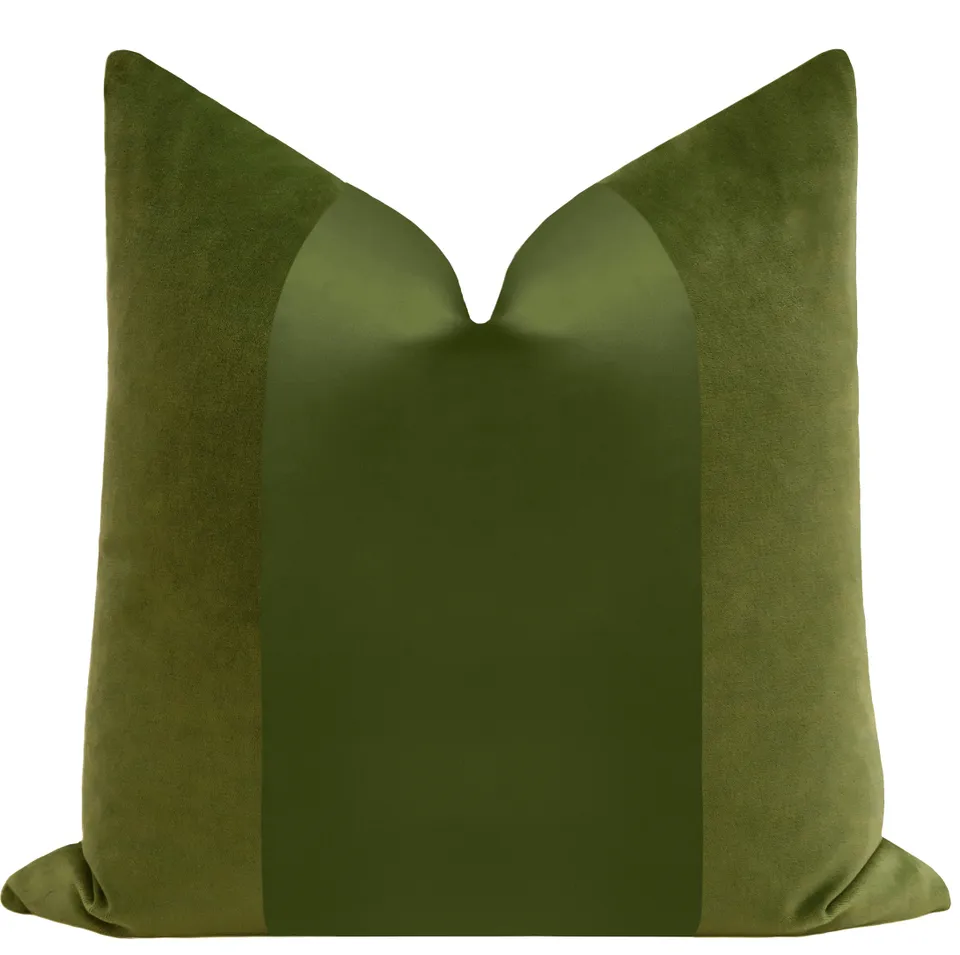PANEL MONOCHROMATIC :: SOCIETY VELVET // OLIVE - 20” X 26” STANDARD SHAM