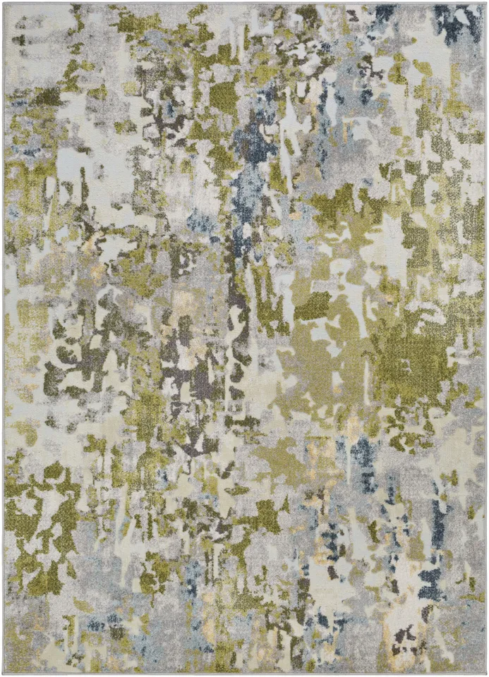 New Mexico Green Indoor 2' x 2'11" Machine Woven Rug