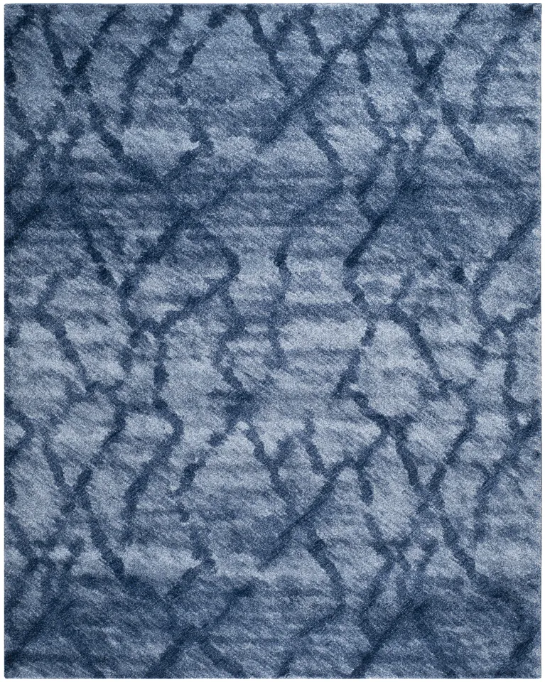 Arlo Home Woven Area Rug, RET2144-6570, Blue/Dark Blue,  8' 9" X 12'