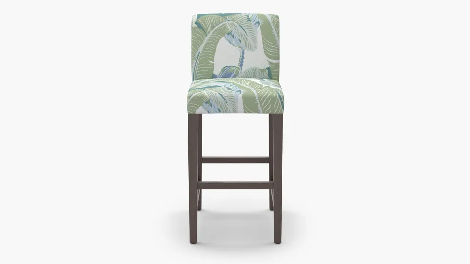 Signature Dining Bar Stool, Pistachio Martinique®, Espresso Square Tapered Leg