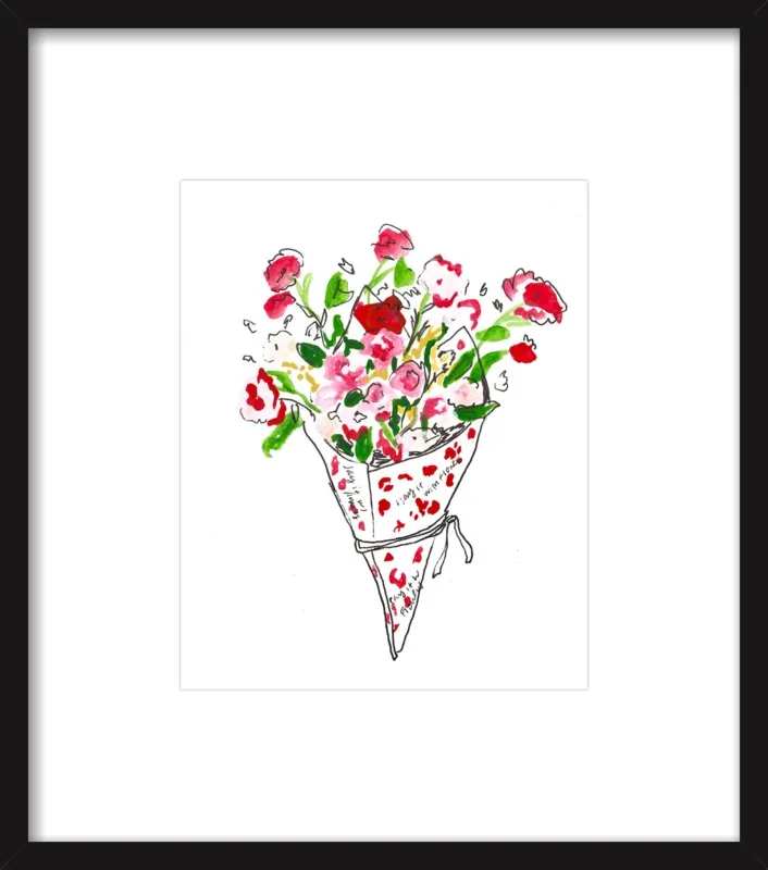 Bodega Flowers in Pink and Red by Larsen McDowell for Artfully Walls