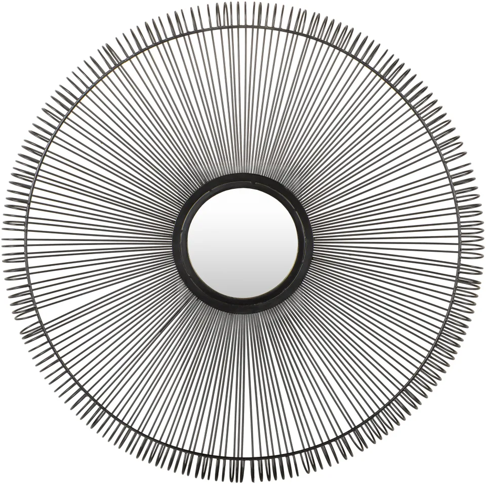 Surami Black 30"H x 30"W x 4"D Accent Mirror