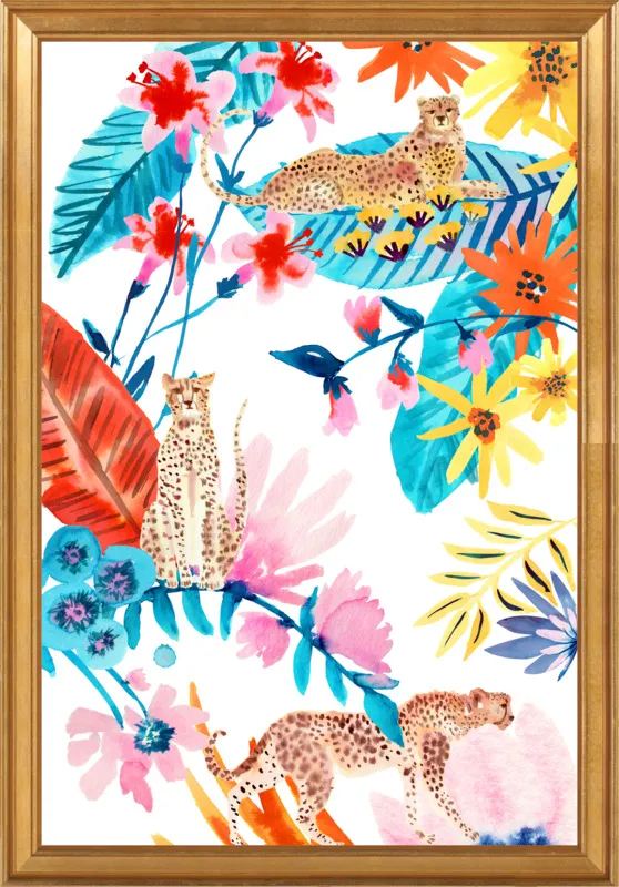 Cheetah Jungle by Jen Lindup for Artfully Walls