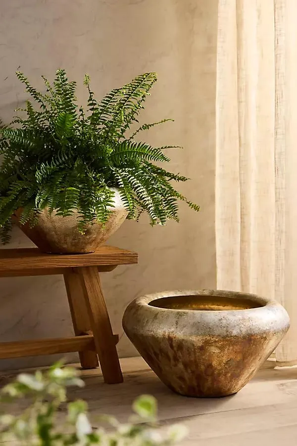 Metallic Low Taper Planter