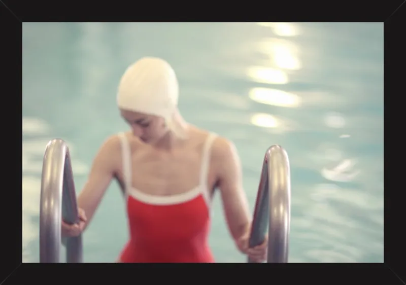 Swimmer in a Red Suit by Lucy Snowe for Artfully Walls