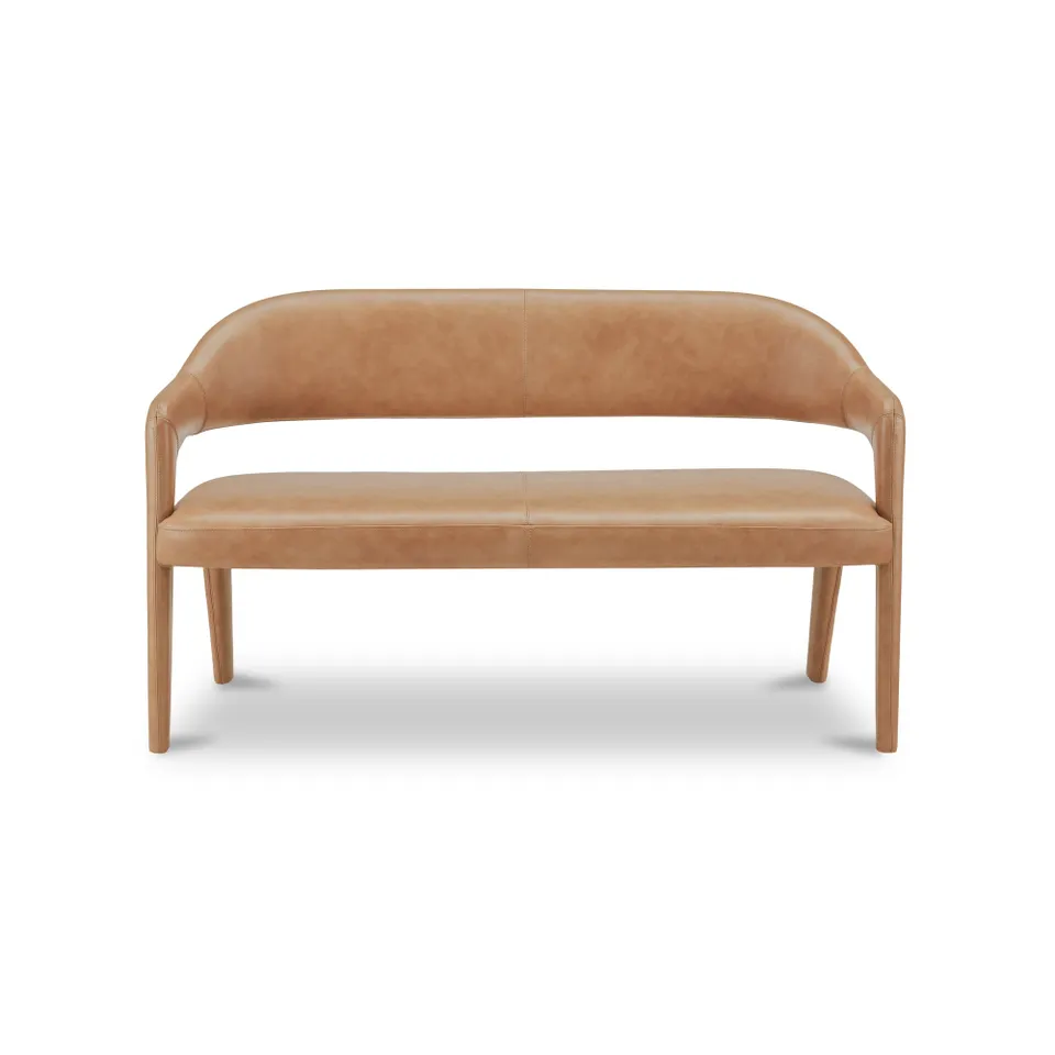 Martens Dining Bench Tan Leather