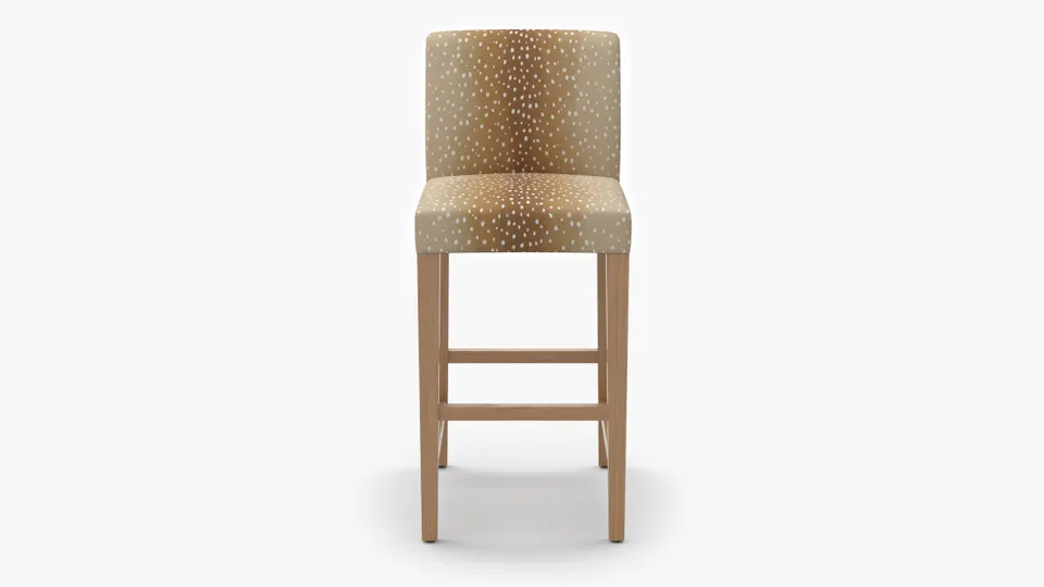 Signature Dining Bar Stool, Faline, Natural Square Tapered Leg