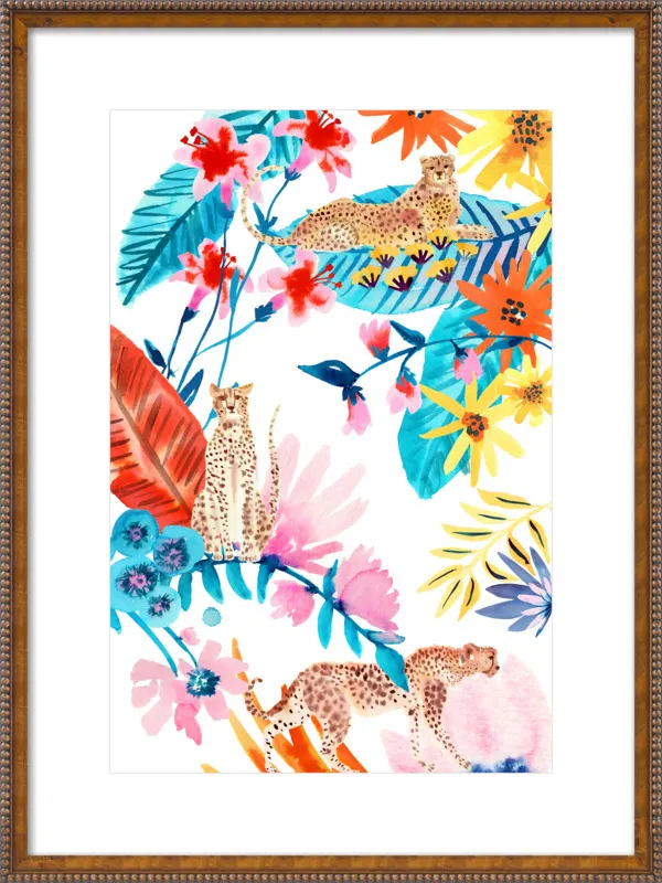 Cheetah Jungle by Jen Lindup for Artfully Walls