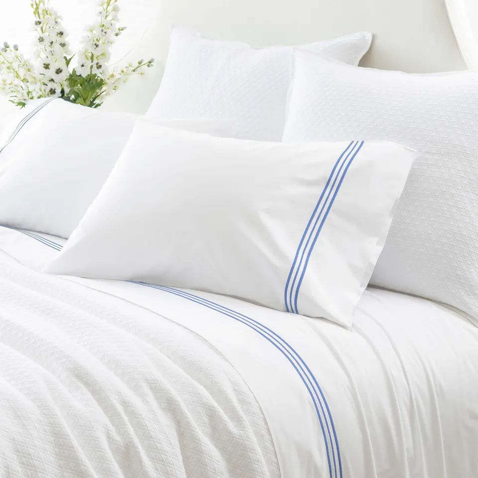 Trio French Blue Pillowcases (Pair)