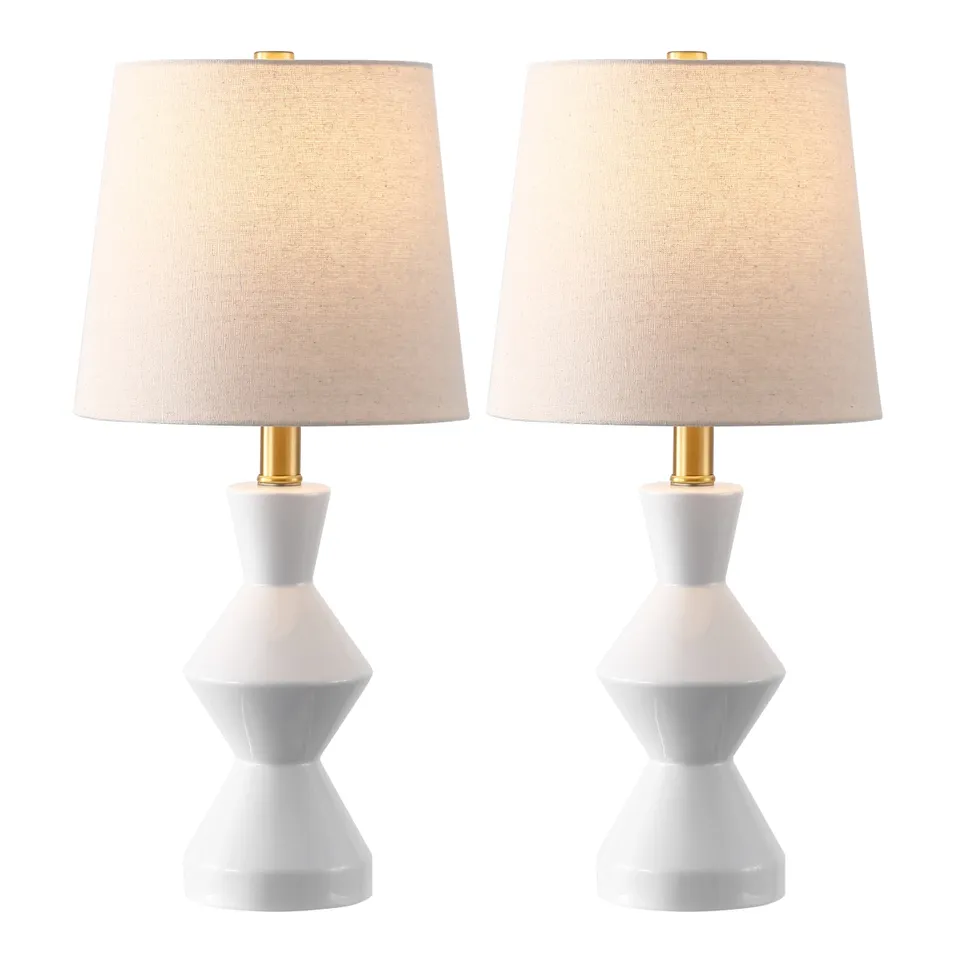 Noven 20.5" Ceramic Table Lamp, Set of 2 - White