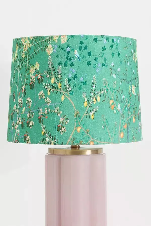 Printed Fabric Drum Lampshade