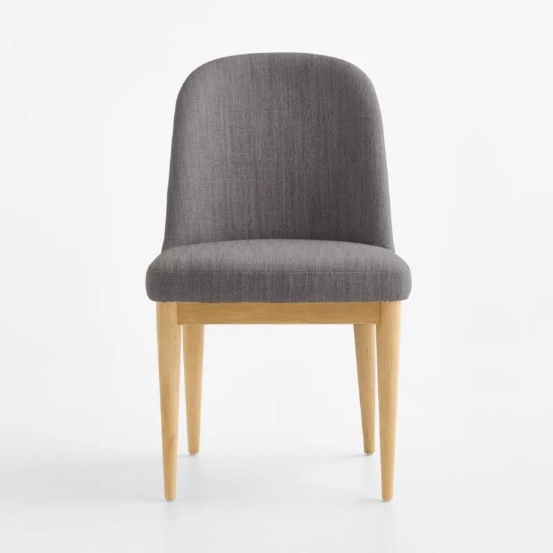Nord Charcoal Upholstered Natural Wood Dining Chair