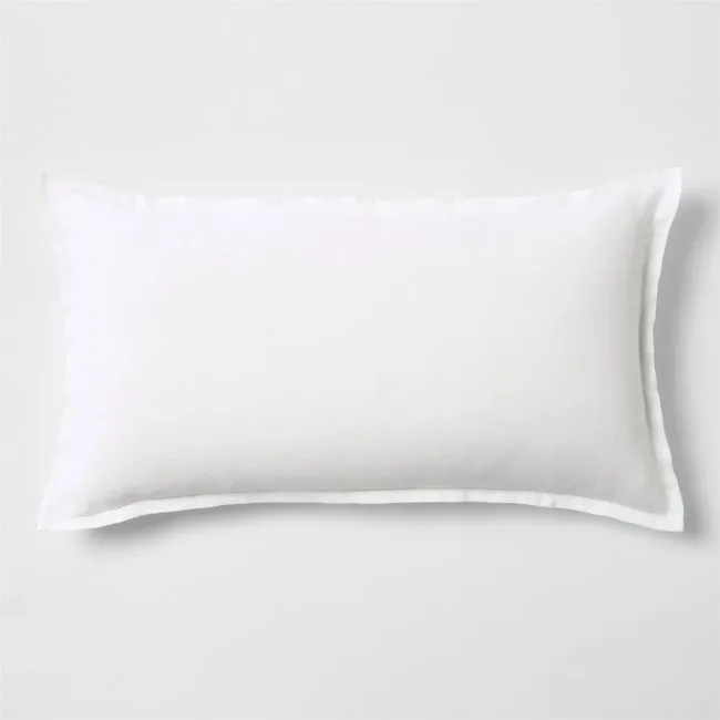 Aire Natural European Linen Crisp White King Bed Pillow Sham