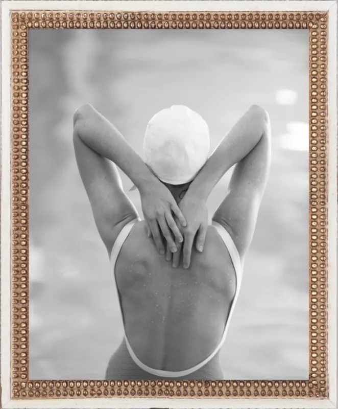 The Swimmer with a white  cap by Lucy Snowe for Artfully Walls