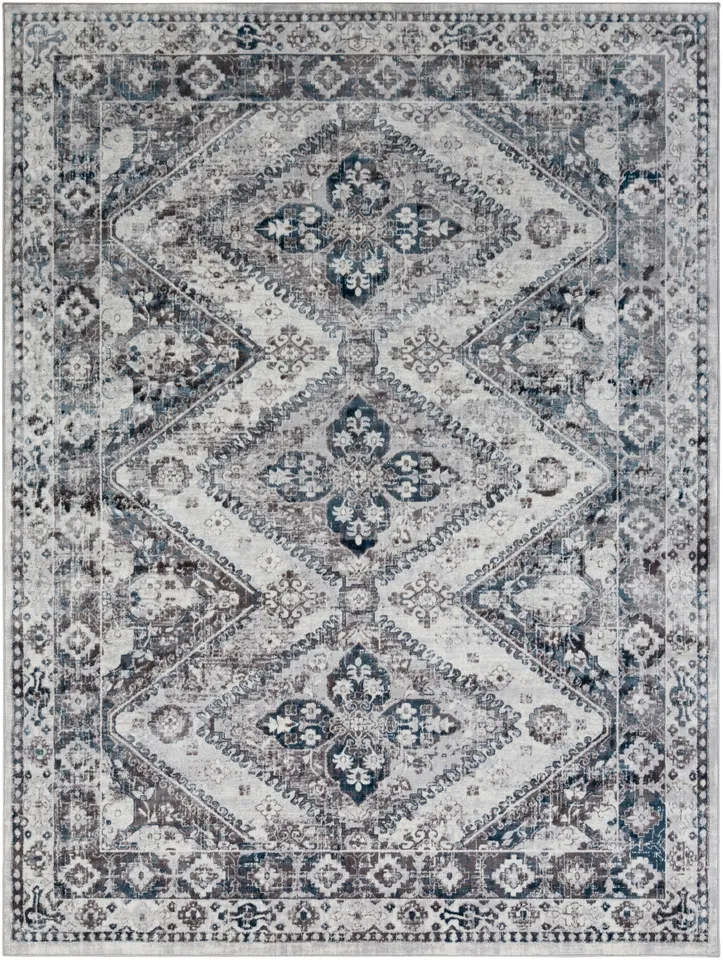 Wanderlust Gray Indoor 6'7" x 9' Machine Woven Rug