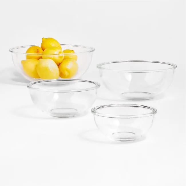 Nesting Glass Mixing Bowls, Set of 4