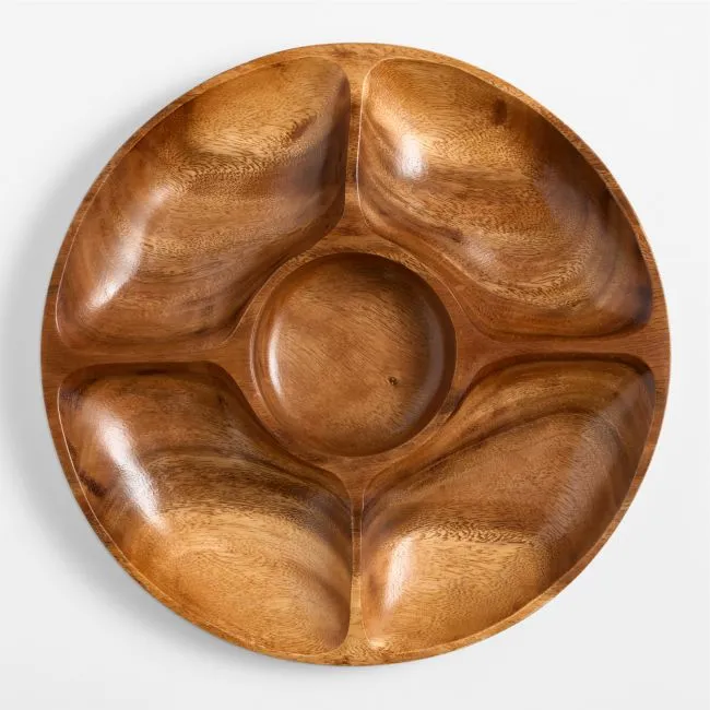 Tondo 16" Acacia Large Divided Server