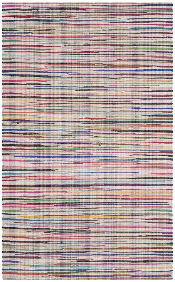 Arlo Home Hand Woven Area Rug, RAR240A, Ivory/Multi,  5' X 8'