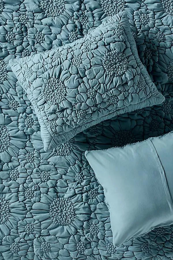 Dahlia Cotton Jersey Floral Shams, Set of 2