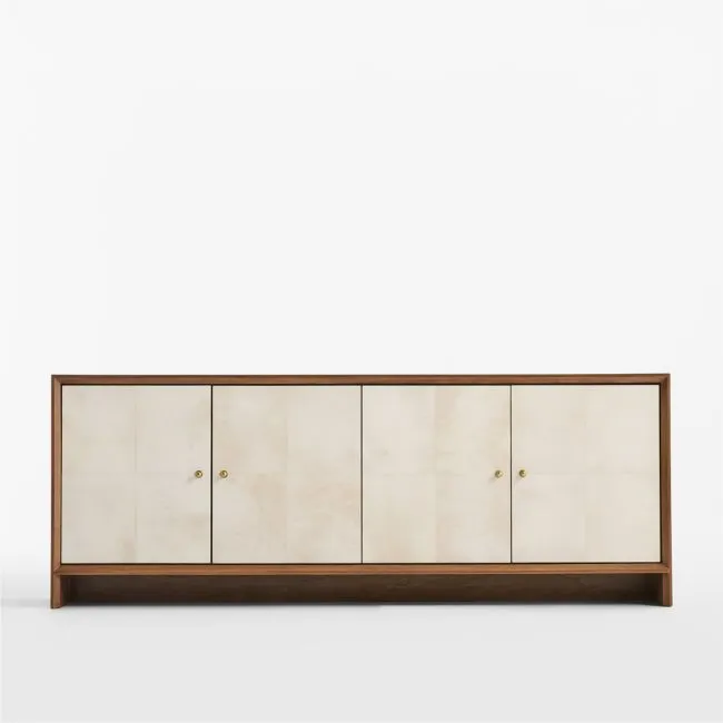 Parchemin 80" Walnut and Parchment Storage Media Console by Jeremiah Brent