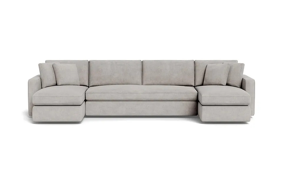 James 3-Piece 4-Seat U Chaise Sectional with Storage