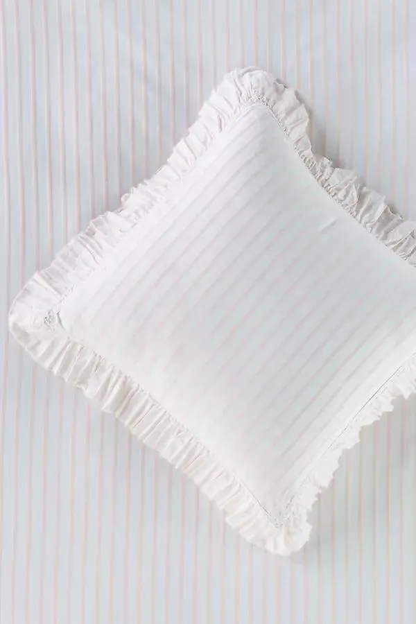 Organic Cotton Spa Sateen Ruffled Euro Sham