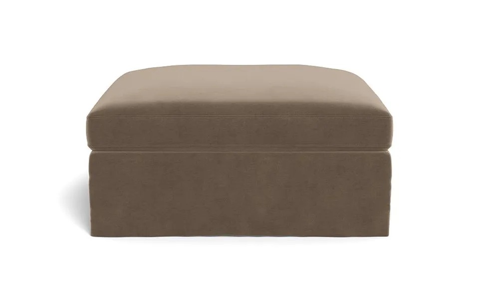 Ella Slipcovered Square Ottoman