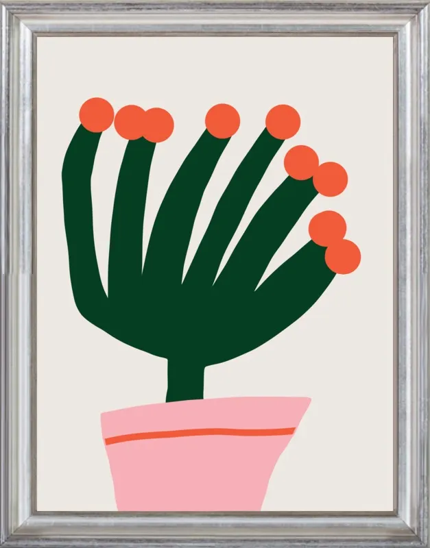 Flowering cactus by Jessica Nielsen for Artfully Walls