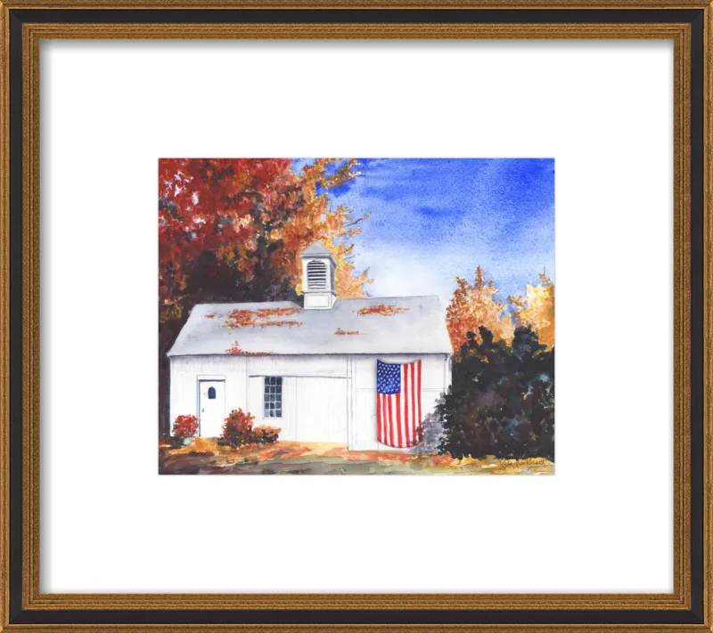 The Ross Barn in Fall by Lydia Marie Elizabeth for Artfully Walls