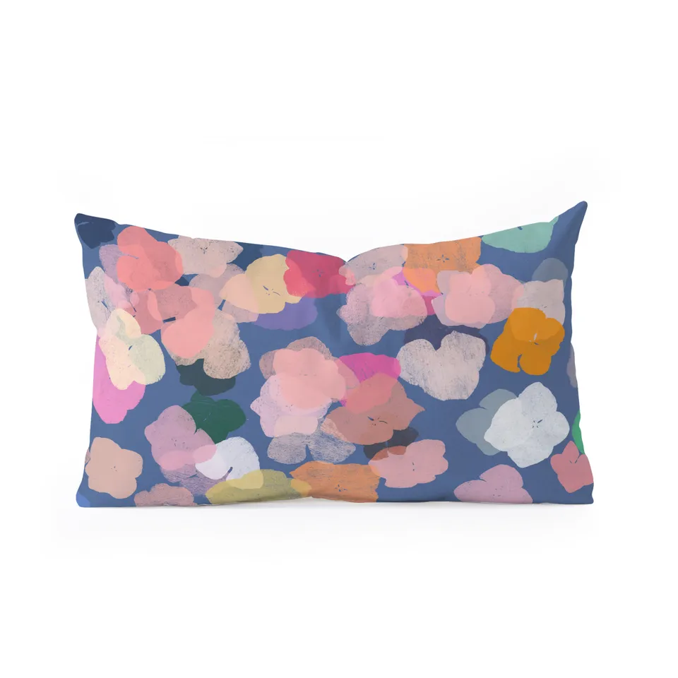 Hydrangea 10 by Garima Dhawan - Oblong Throw Pillow 23" x 14"